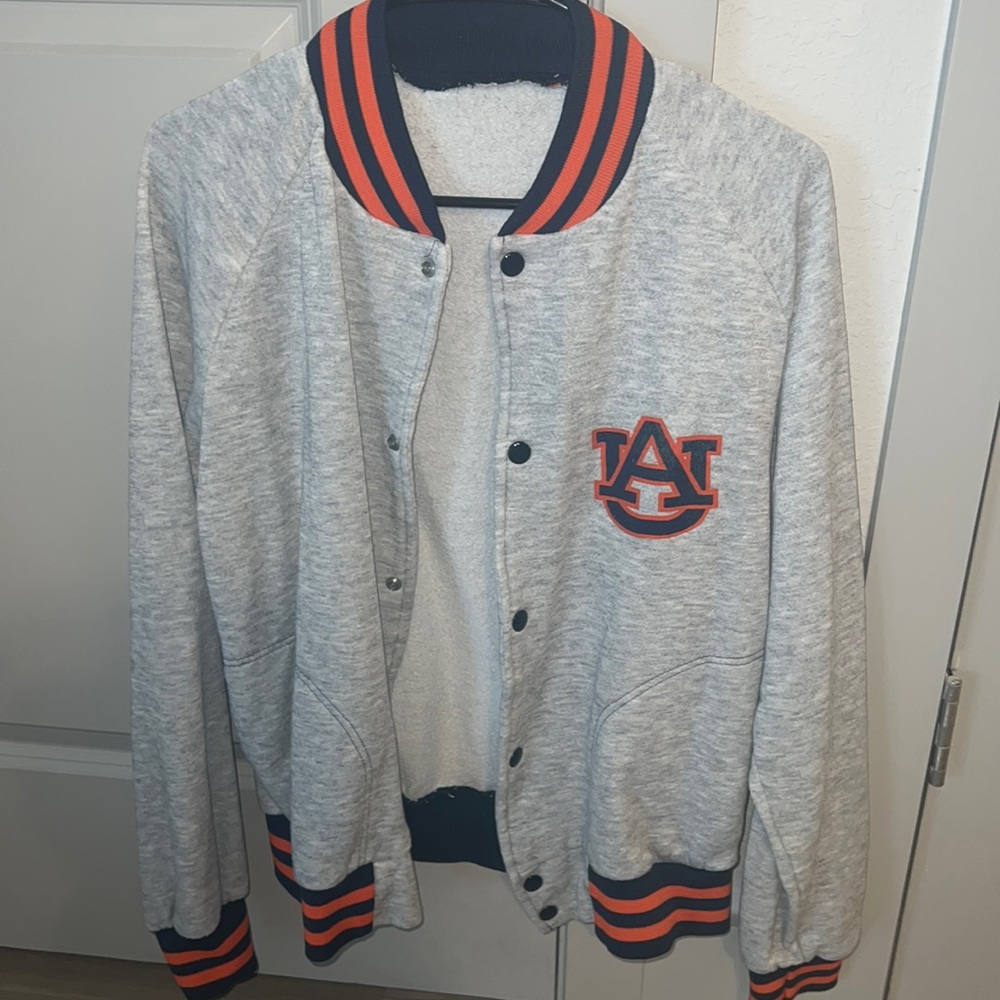 Vintage Auburn Letterman fleece jacket